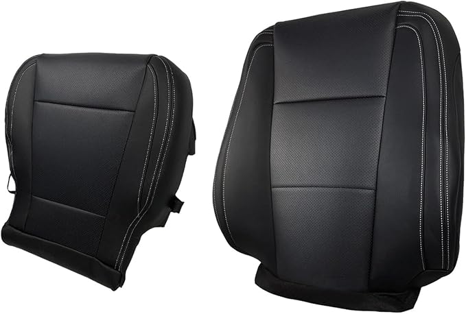 Seat Cover Black Replacement for 2015-2017 Ford F150 Lariat Front Left Bottom and Top