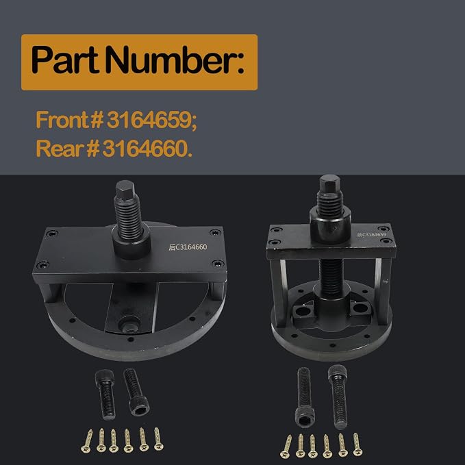 Front & Rear Crankshaft Seal Remover & Installer Tool Kit, 3164659 3164660 Compatible with Cummins 1989-2016 4BT 3.9L B Series 5.9L ISB 5.9L 6.7L QSB 5.9L 6.7L,Compatible with Paccar Engines PX-6