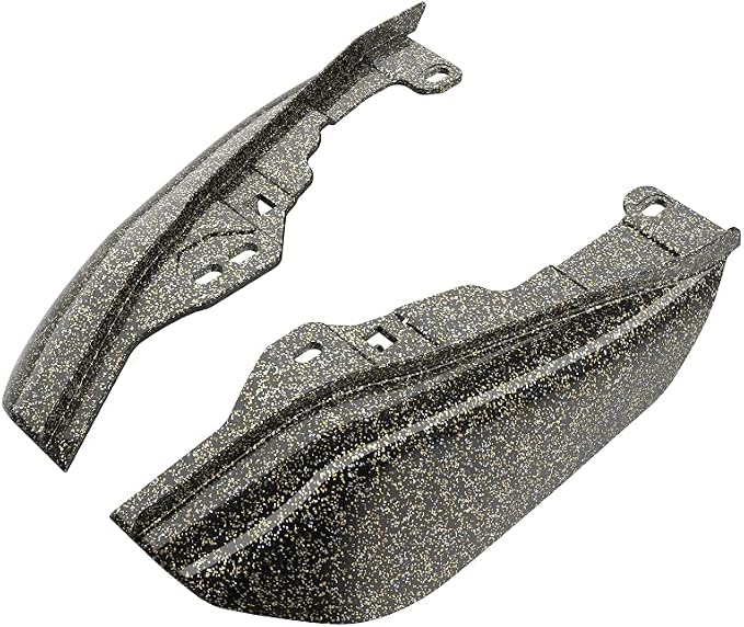Advanblack 2024 RG Mid Frame Air Deflectors Compatible for Harley Touring Street Glide, Road King, Electra Glide, 2009-2025(Hard Candy Black Gold Flake)