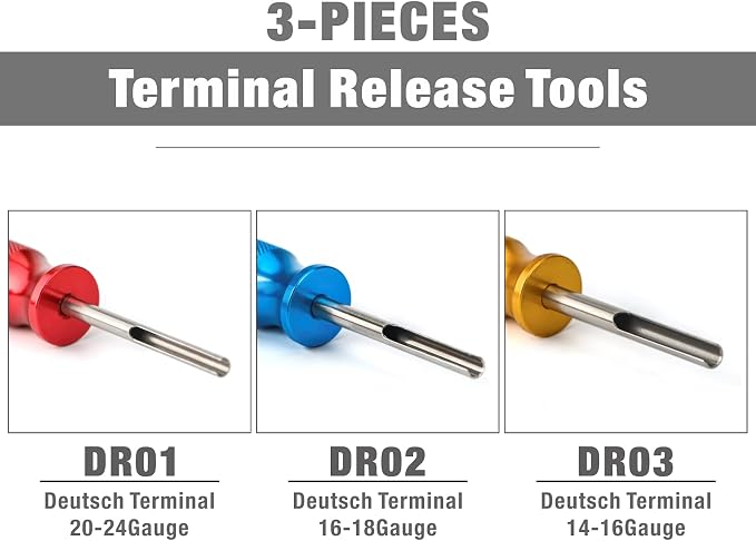 iCrimp 2,3,4,6,8 and 12 Pin Deutsch DT Connectors c/w Extraction Removal Tool Kit