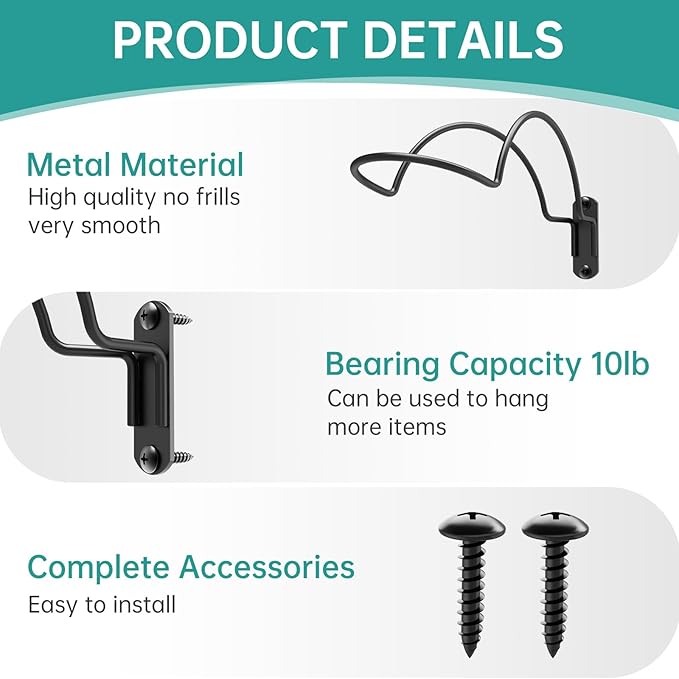2 Pcs Wall Mounted Helmet Rack Storage Display Rack Hanger, Motorcycle Helmet Holder for Equestrian/Baseball/Iron Man/Scout Trooper/HockeyHelmet（No Helmet）
