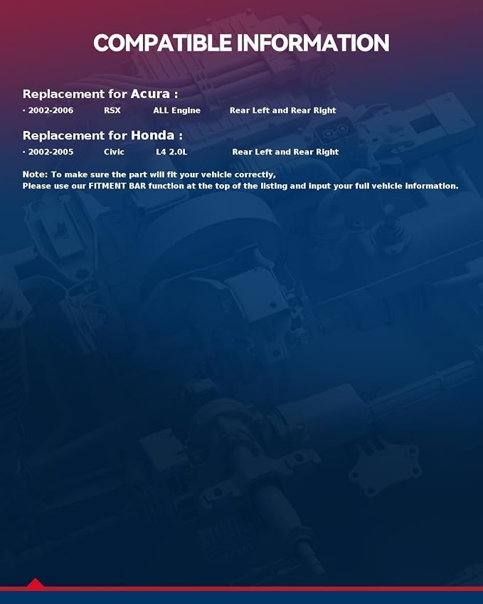 KAX Disc Brake Caliper Assembly Fit for RSX 2002 2003 2004 2005 2006, Civic 2002 2003 2004 2005 2.0L, Rear Side