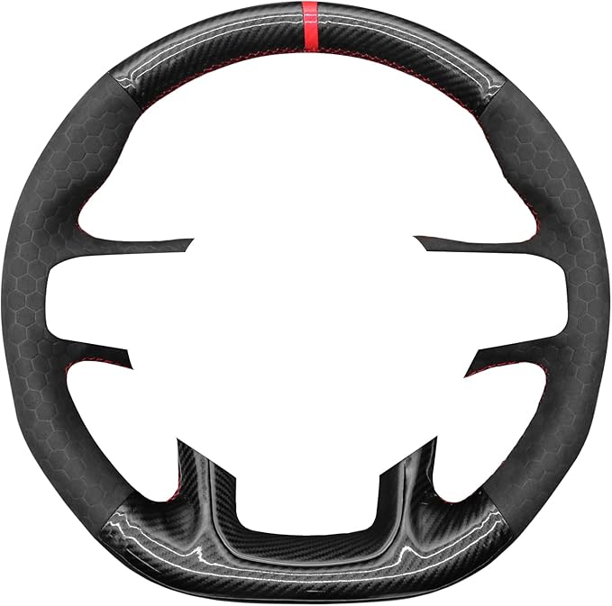 MEWANT Steering Wheel Covers for Dodge Ram 1500 TRX 2021-2024 Hand-Stitched Steering Wheel Wrap