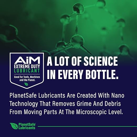PlanetSafe Lubricants AiM Bike Chain Lube - 1oz + 2 oz - Bicycle Chain Lubricant for Road, Mountain & MTB Bikes - Dry and Wet Conditions - Non Hazardous, Safe for You - Made in the USA!
