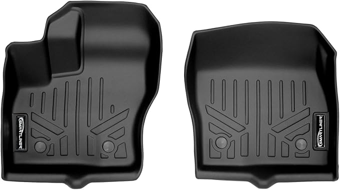 SMARTLINER Floor Mats 1st Row Liner Set Compatible with 2014-2017 Ford Transit Connect