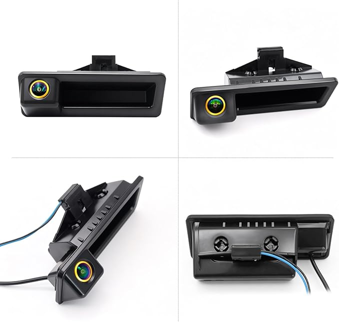 AHD 720P Vehicle Backup Camera for BMW E82 E88 E84 E90 E91 E92 E93 3 5 Series X1 5 6 320i 335i(2007-2012),CCD Reverse Parking Fisheye Lens Waterproof Cam Car Trunk Handle Camera(4.33 inch*1.57 inch)