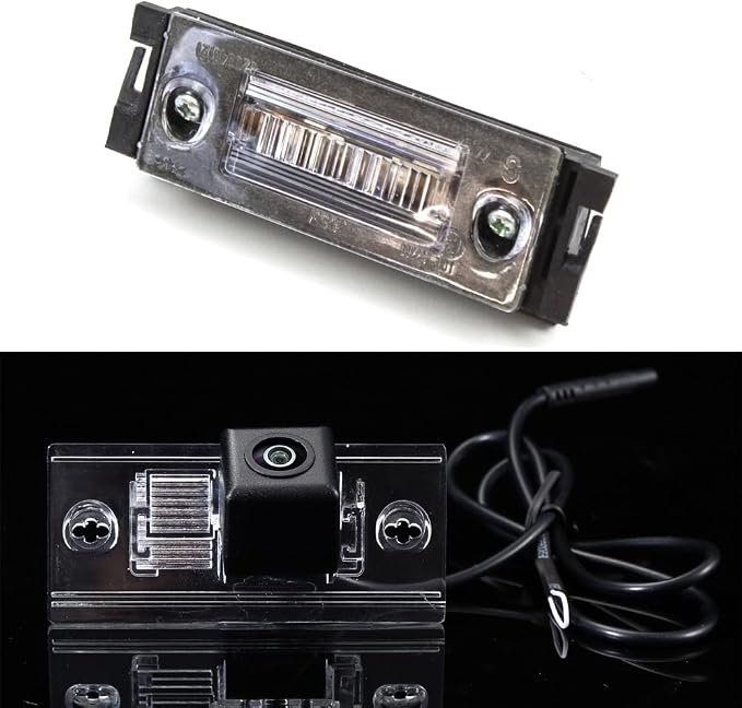 Car Backup Reverse Camera, HD Waterproof Rear-View License Plate Reverse Parking Camera, Vehicle Safety Assistant System, Replacement for Audi A2 8Z0 2001/03-2005/08 (OEM: 8Z0943021)