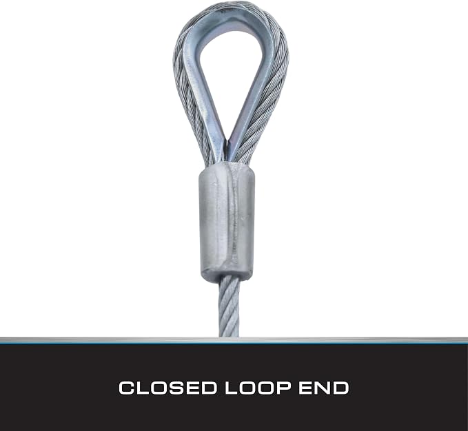 Tie Down 50130 Galvanized Cable (Swagged Loop and Thimble, 3/8 Inch, 50 Foot Roll), Pack