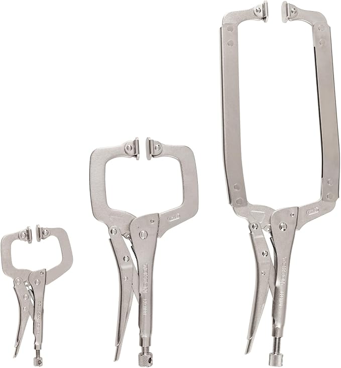 TEKTON Swivel Pad Locking C-Clamp Set (3-Piece) | CLC91102