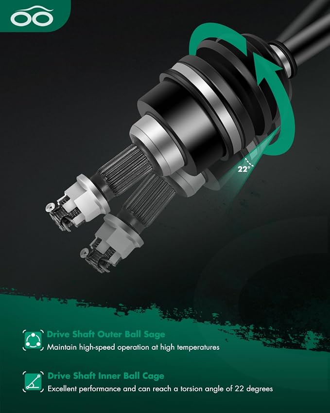 SCITOO ‎44220-HP5-601 Front Left Right Axle Shaft Assembly for Honda Rancher 420