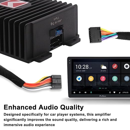 GoolRC 4-Channel Full-Range Amplifier, 80Wx4 Audio Modification Power Amplifier Digital Sound Processor Class A/B for Android Car Player