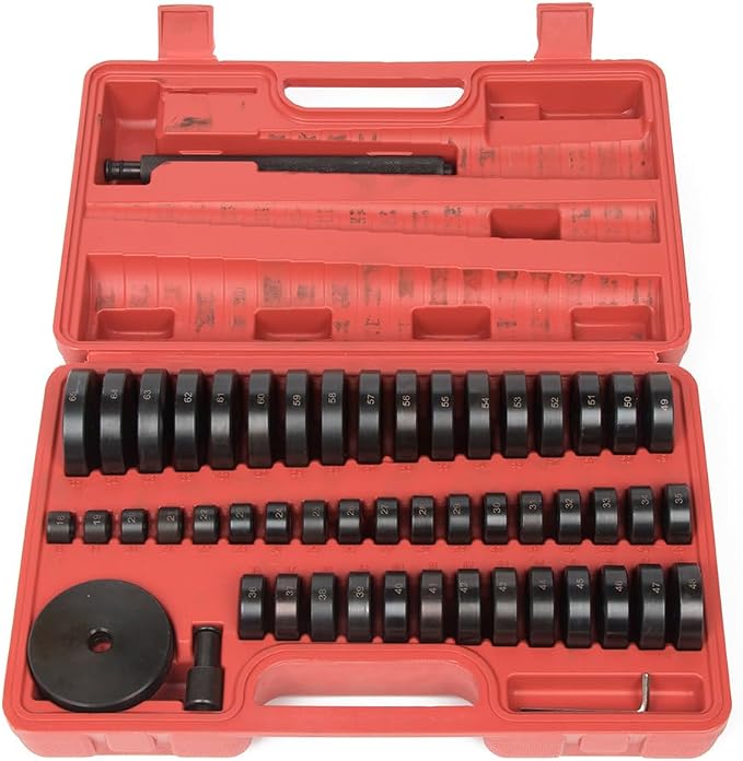 SCITOO 52-in-1 Custom Bushing Driver Tool Set,Transmission Wheel Axle Bearing Race Seal Installer Remover,Bush Removal Puller Bearing Press Tool Kit
