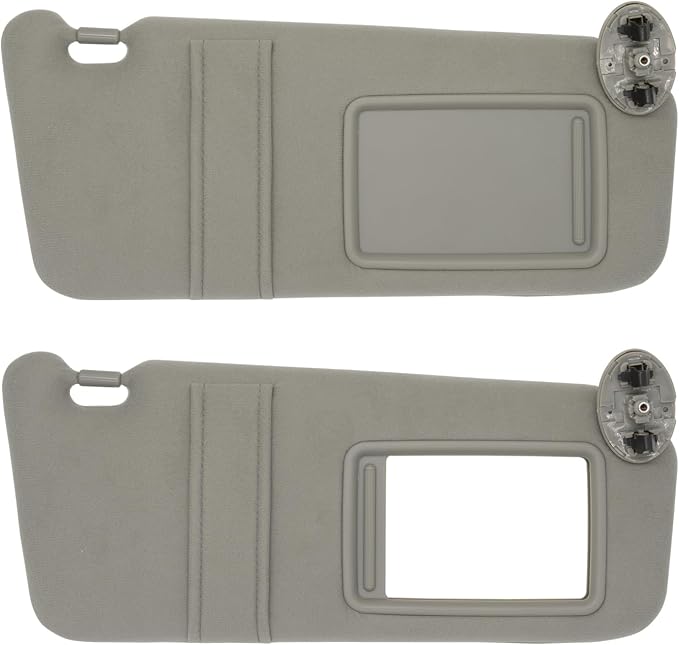 NHILES Right Passenger Side Sun Visor Compatible with Toyota Camry Without Light 2007 2008 2009 2010 2011 Replaces# 74310-06750-B0 Color Gray