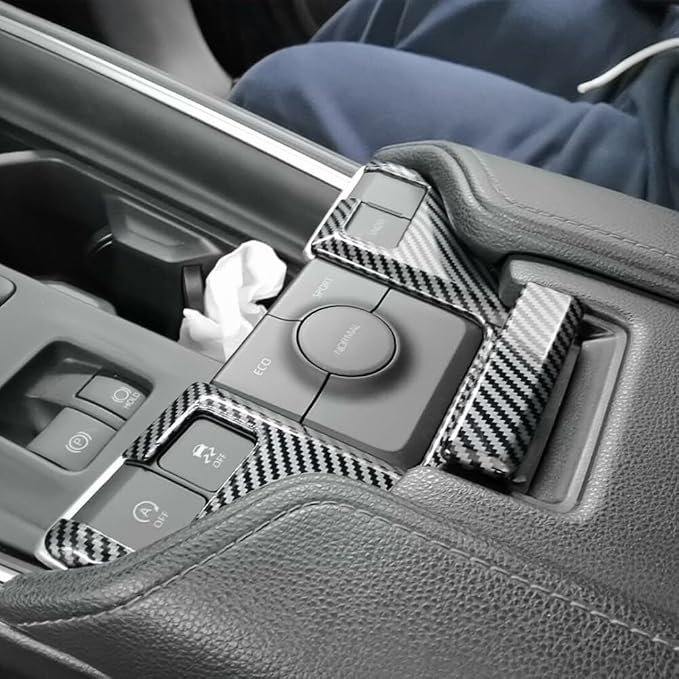 2Pcs Armrest Box Top Button Glitter Interior Modifications Compatible with Toyota Grand Highlander 2024 2025 2026 Fit for 2024-2026 Grand Highlander ABS Accessories(Carbon Fiber)