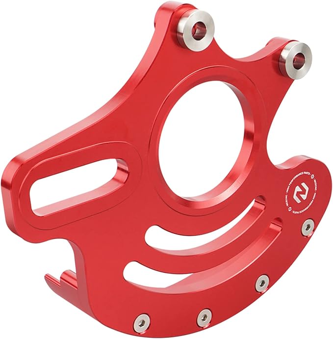 NICECNC Rear Caliper Bracket Disc Brake Guard 11mm Aluminum Compatible with Yamaha YFZ450R 2009 2010 2011 2012-2022, Red