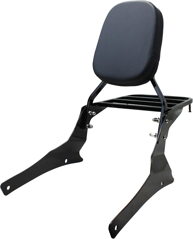 YHMOTO Black Passenger Backrest Sissy Bar with Luggage Rack for Suzuki Volusia VL800 2001-2011 Boulevard C50 2005-2011 Boulevard M50 2005-2008