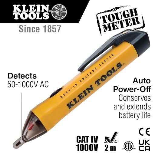 Klein Tools 80016 Circuit Breaker Finder Tool Kit with Accessories, 2-Piece Set & NCVT1P Voltage Tester, Non-Contact Low Voltage Tester Pen, 50V to 1000V AC