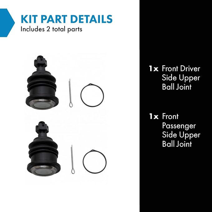 TRQ Front Upper Ball Joint Driver and Passenger Side Compatible with 2004-2008 Acura TSX 2003-2007 Honda Accord