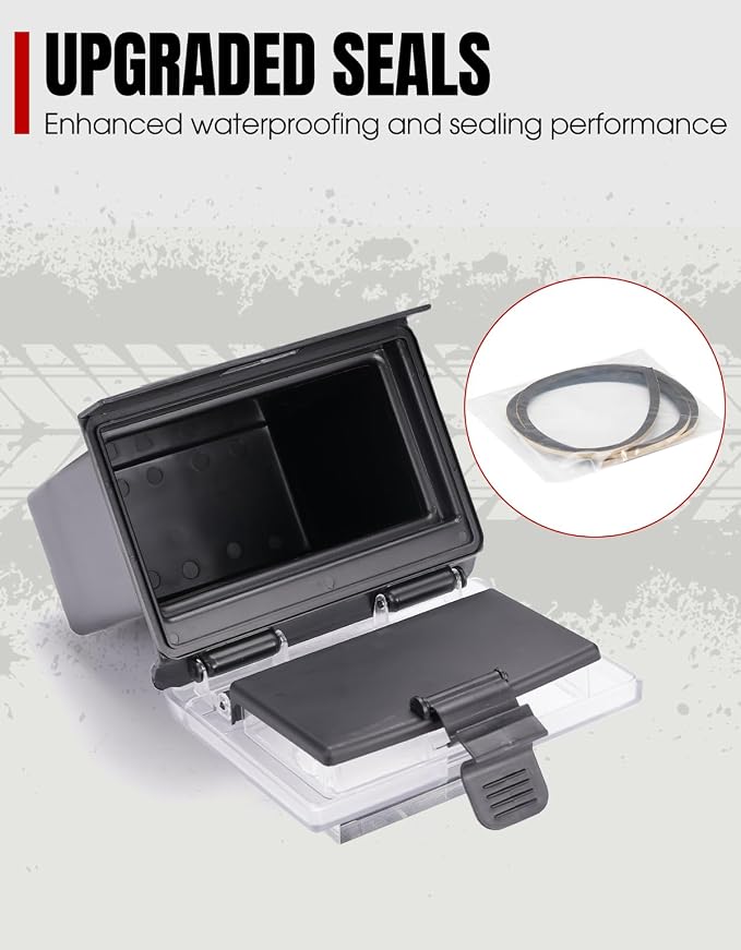 A & UTV PRO Center Console Dash Storage Box for RZR XP 1000, Upgraded with Seal ABS Plastic Glove Box for 2014-2018 Polaris RZR XP 4 1000 S 900 Accessories