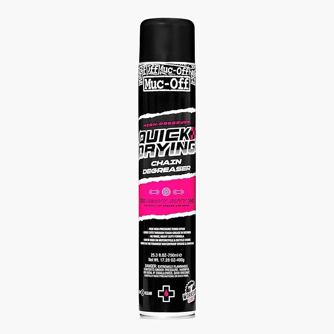 Muc-Off High-Pressure Quick Drying Degreaser 25.4 fl oz | No-Rinse, Quick Dry Formula | Heavy-Duty Chain Degreaser for MTB, Gravel & Road Bikes