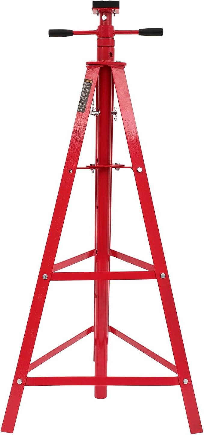 Under Hoist Tripod Stand 4000 LBS /2 Ton Capacity Lift Stand for Garages, Repair Shops, and DIY, Lift Range 47" to 82.7", Heavy Duty Steel, Red