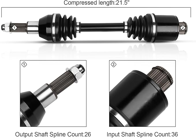 Rear Right Left CV Axles set for 2000 For Polaris Sportsman 335,2001 2002 For Polaris Sportsman 400,2000 2001 For Polaris Diesel 455,1999 2000 2001 2002 For Polaris Sportsman 500 2pcs 1380142