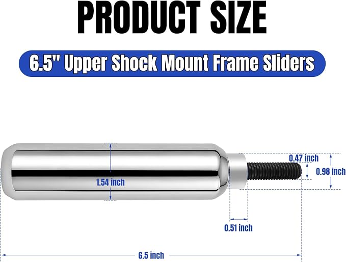 6.5" AL Frame Sliders Motorcycle Falling Crash Protector Guards Fit for Sportster XL883 XL1200 2004-2022(Smooth Style)