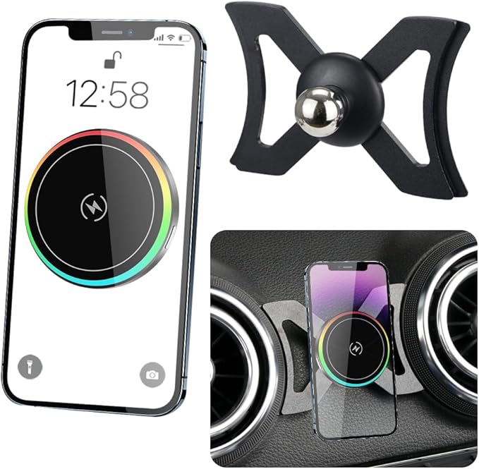 Car Magnetic Phone Mount for Audi A3 S3 RS3 2014 2015 2016 2017 2018 2019 2020 Auto Interior Accessories Best Cellphone Holder Fast 15W Wireless Charger Cell Phones Charging Screen Stand