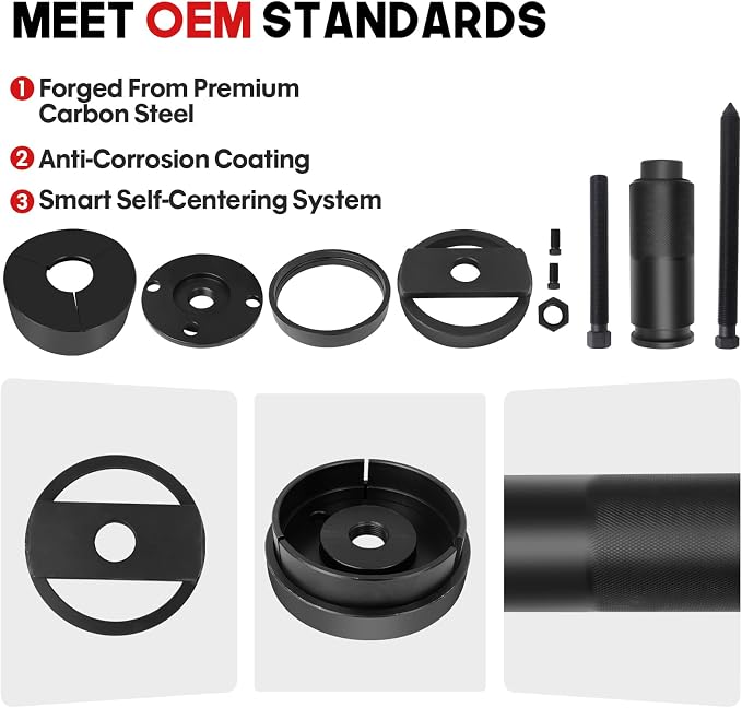 7835 Rear Main Oil Seal Remover Installer Kit for 1998-2003 Ford 7.3L Diesel Engines in 3/4 and 1 Ton Trucks, Heavy Duty Steel