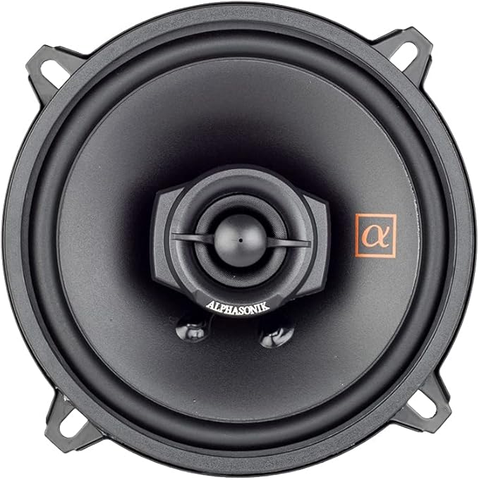 Alphasonik 1 Pair of NS52 Neuron Series 5.25" (300 Watts Max for The Pair) 150 Watts Max Per Speaker 2-Way Full-Range Car Audio Speaker with PEI Dome Tweeter Polypropylene Cone Grilles Included