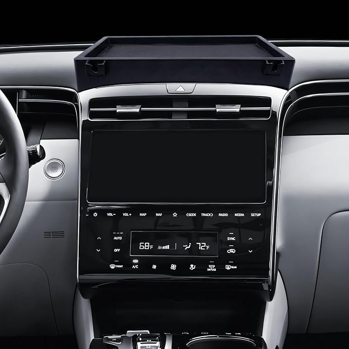 for Santa Cruz Dashboard Console Organizer 2022 2023 2024 Hyundai Santa Cruz Accessories Behind Screen Organizer Storage Box Console Dash Tray