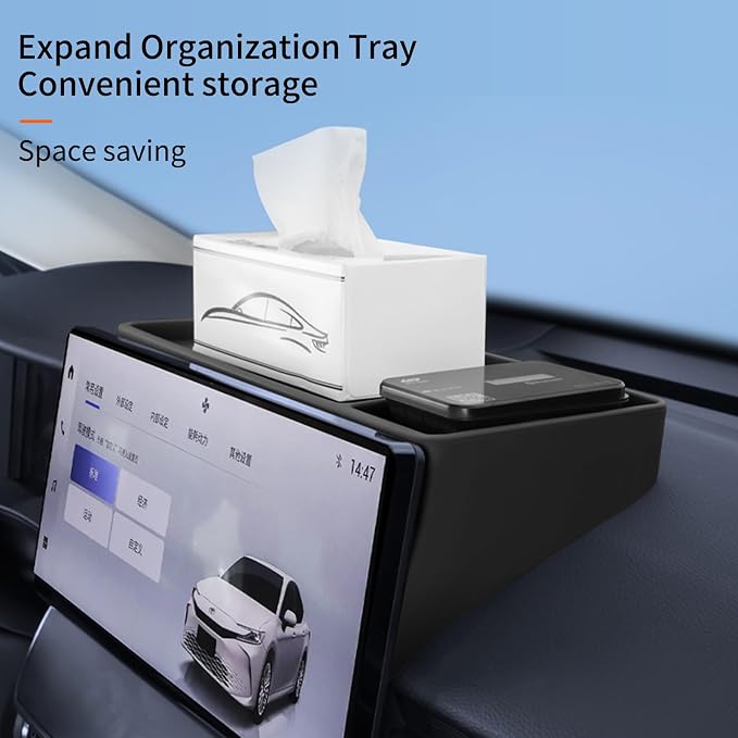 Silicone Center Console Dash Storage Tray Compatible with Toyota RAV4 2020-2025, Dashboard Organizer Back Storage, Sunglasses Holder Screen Dash Organizer
