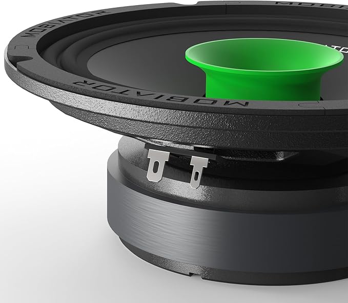 MB-M65T 6.5" 2-Way Pro Audio Midrange Coaxial Speakers, 360W Max, 4-Ohm, 1.5" Voice Coil, with Built-in Bullet Tweeters, Easy to Install in Cars/Trucks/Doors (Pair)