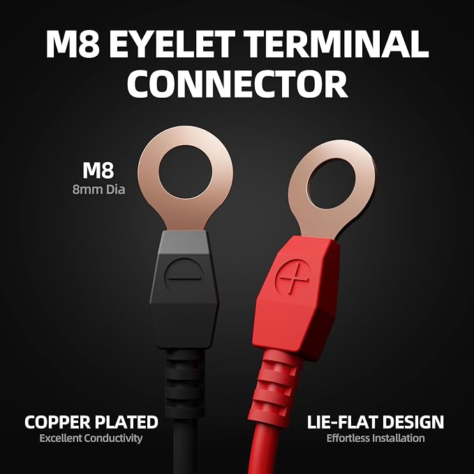 LOKITHOR JC400 9-in-1 Car Battery Charger and Cable04 X-Connect M8 Eyelet Terminal Accessory