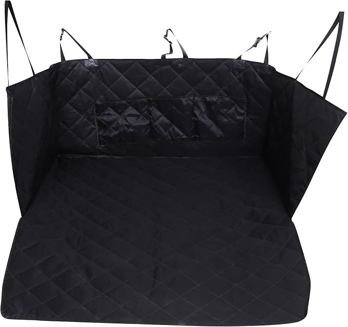 Aunginsy SUV Cargo Liner for Dogs Compatible with Toyota FJ Cruiser 2007-2021, Rear Trunk Mat Travel Nonslip Pet Cargo Boot Liner with Bumper Flap Protector Waterproof Floor Mat for Cats Accessories