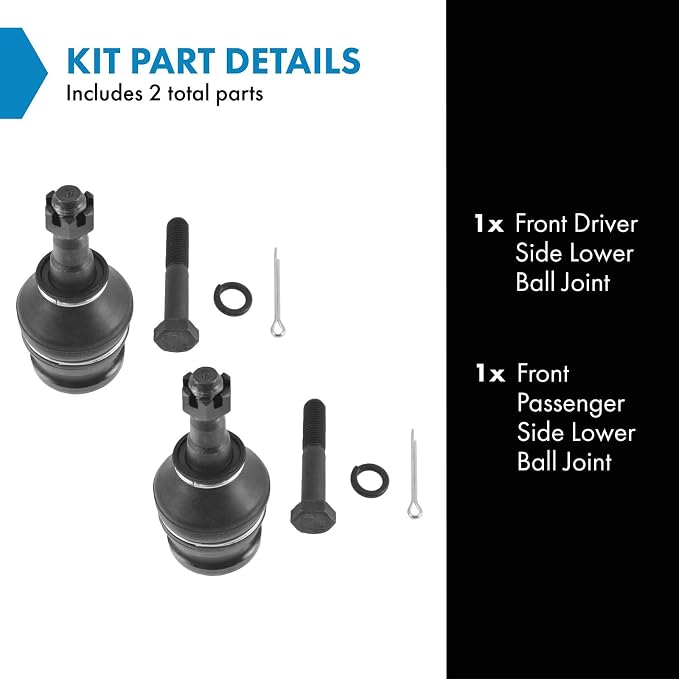 TRQ Front Lower Driver and Passenger Side Ball Joint Set Compatible with 19-22 Subaru Crosstrek 16-18, 13-15 XV Crosstrek 00-19 Outback 90-19 Legacy 93-16 Impreza 98-18 Forester 15-19 WRX