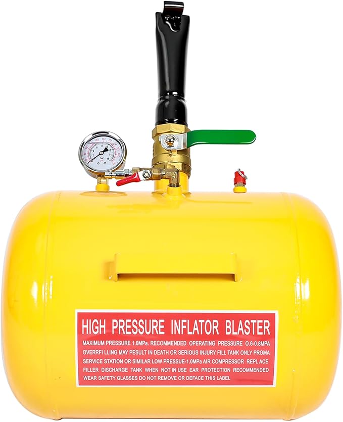BLACKHORSE-RACING 7.5 Gallon Air Tire Bead Seater - Blaster Tool Seating Inflator w/Gauge Car Truck ATV Tank Heavy Duty