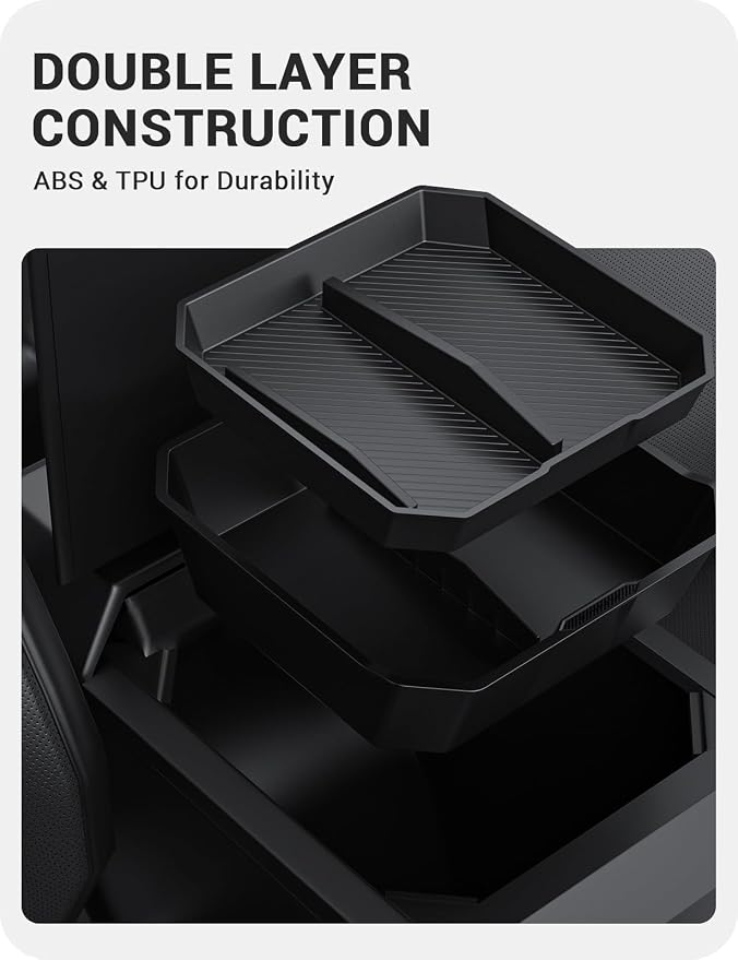 BASENOR Tesla Cybertruck Center Console Organizer and Cybertruck Trash Can