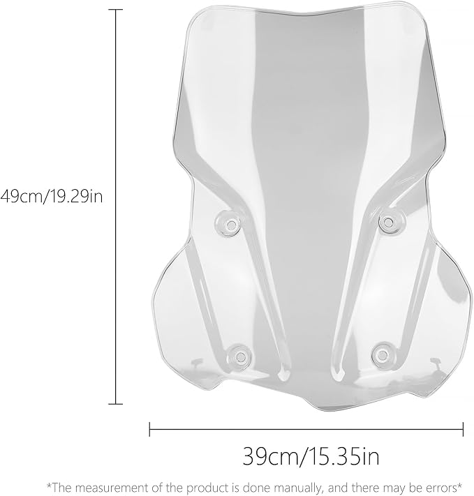 Motorcycle Windshield for F850GS Reduce Wind Resistance Front Windscreen Wind Deflector Fits for BMW F 850gs Adventure F850 GS/ F850 ADV (Clear)