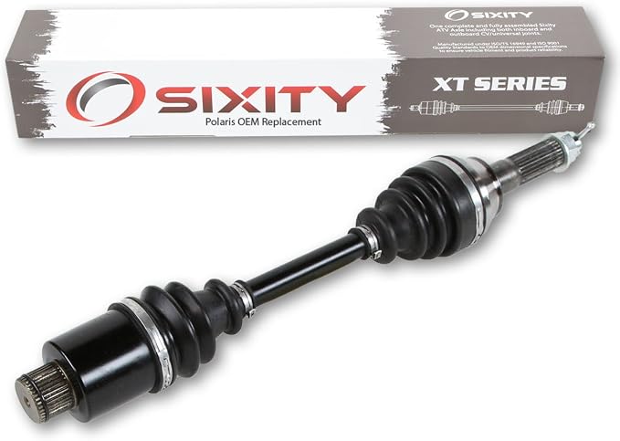Sixity XT CV Axle for Polaris 1332935 | Complete axle assembly with a 5140 chrome steel shaft, inboard and outboard CV joints, fully assembled
