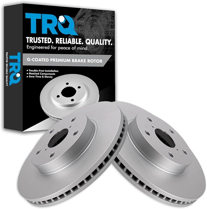 TRQ Front Brake Rotor Set Compatible with 2015-19 Subaru Legacy 2.5i 2.5i Limited 2.5i Premium 2017-19 Subaru Legacy 2.5i Sport