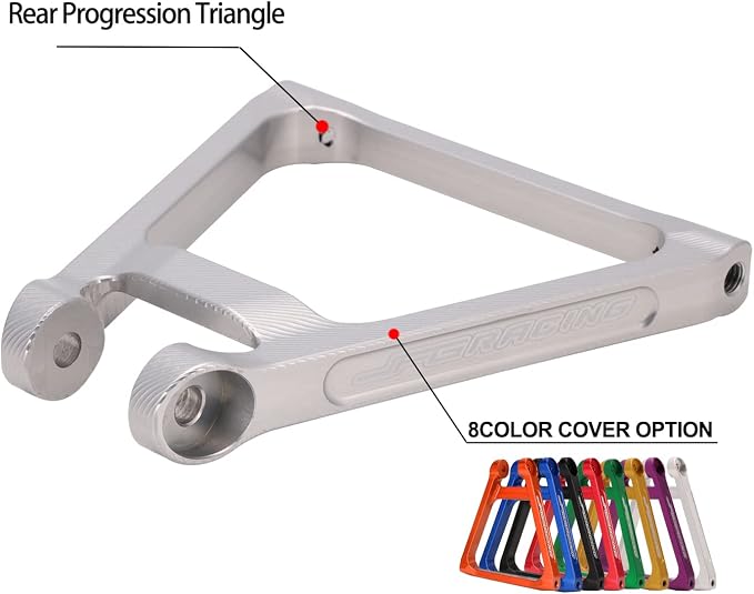 JFG RACING Sur Ron Dirt Bike Suspension Triangle Linkage Motorcycle Link Kit Rear Progressive Linkage Kit Compatible To Sur Ron X S X160 X260 Electric Dirt Bike ICE SILVER