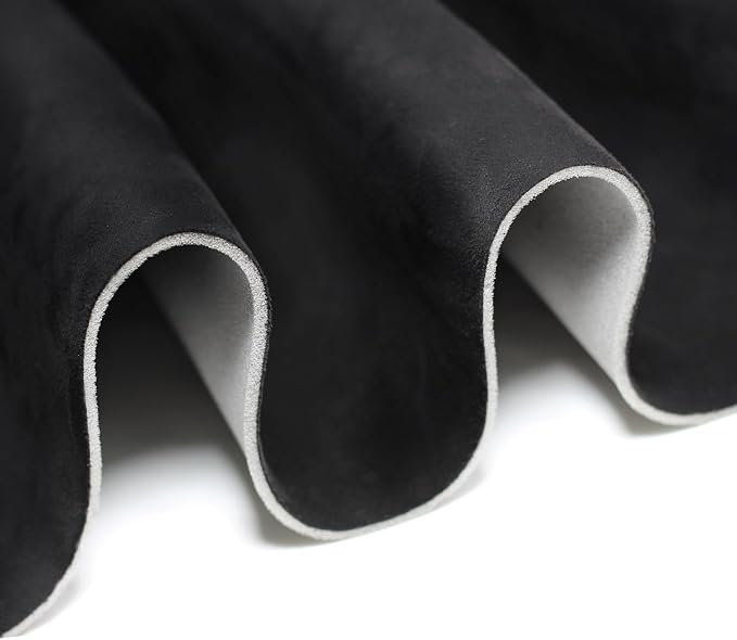 Suede Headliner Fabric with Foam Backing - Black Suede Headliner wrap Interior Material for Car/Truck/SUV/RV Roof, Home Repair/DIY Headliner Material Automotive Headliner Fabric (Black, 120"×60")
