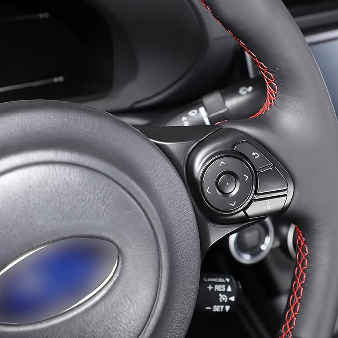 CHEAYAR Fit for Toyota 86 GT86 2022 and Subaru BRZ Steering Wheel Button Cover, Panel Protection Frame Trim, Car Decoration Trim (Matt black)
