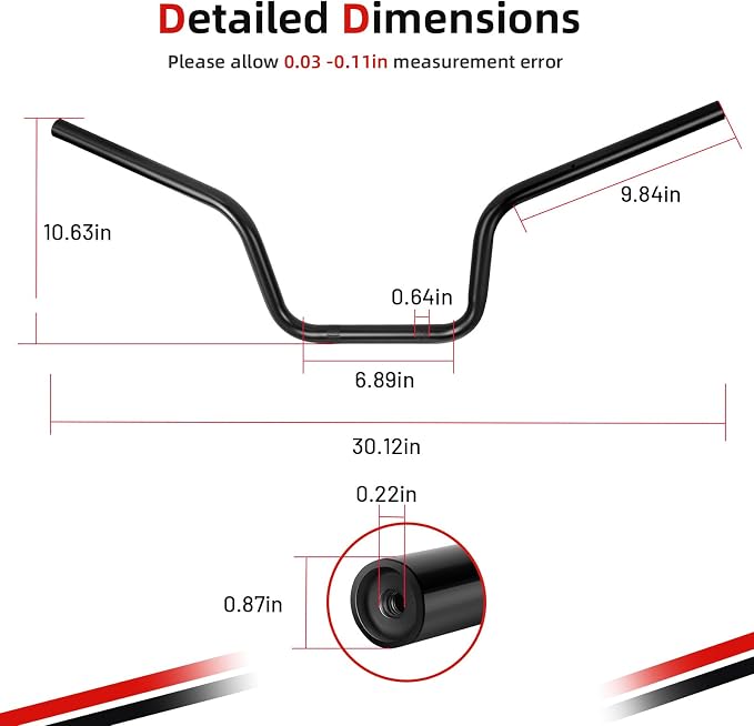 Heavy Duty Handlebar w/Grips Assy For Honda 2005 TO 2007 FourTrax Recon 250 TRX250 TE/TM 53100-HM8-B00