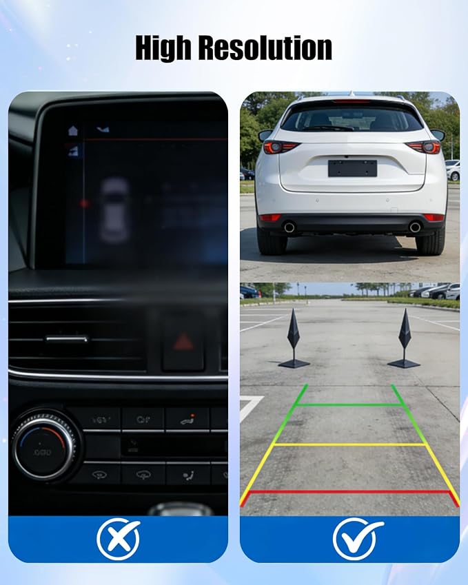 K015-67-RC0A Back Up Rear Camera Fit for Mazda CX-5 2013-2016, Park Assist Reverse Camera Replace K015-67-RC0 K01567RC0A K015-67-RC0 MA1960108 KD33-67-RC0 KD3367RC0A KD3367RC0B KD3367RC0