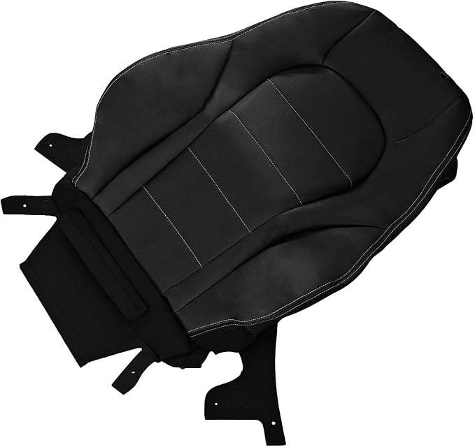 Driver Side Bottom & Top Back Black Perforated Leather Seat Cover Fit for 2015-2021 Mercedes Benz C-Class C200 C250 C300 C350 C350e C400