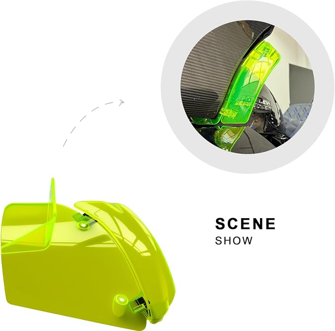 Side Wings Wind Air Deflector Fairing Fit for Harley 2024-2026 CVO Road Glide ST FLTRXSTSE 2024-2026 Road Glide FLTRX 2023-2025 CVO Road Glide FLTRXSE (Green)