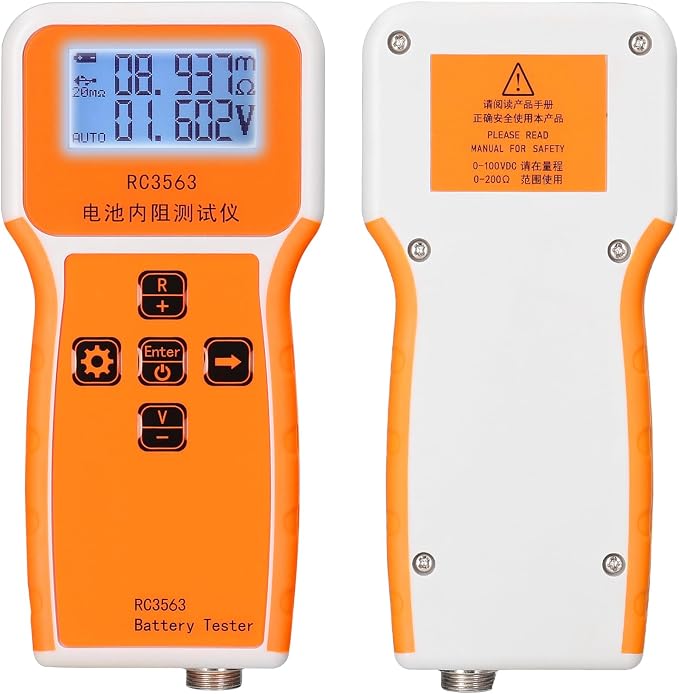 Voltage Tester, RC3563 Voltage Meter Multimeter 3-Digit Display Battery Internal Tester Handheld Portable Battery Internal Voltage Tester (Tester & Probe)