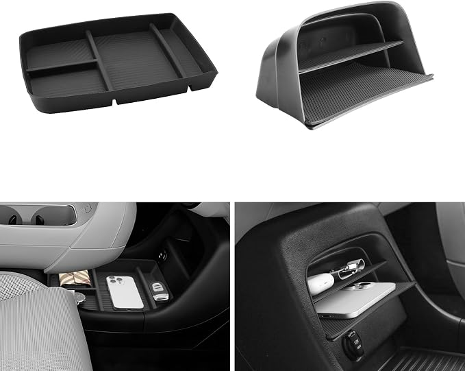 LUWU Center Console Organizer Compatible with 2026 Hyundai Palisade Calligraphy Accessories Palisade Armrest Console Organizer Under Screen Storage Tray & Lower Storage Tray 2PCS (ONLY for 7-Seat)